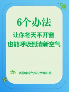 6个办法让你冬天不开窗也能呼吸到清新空气